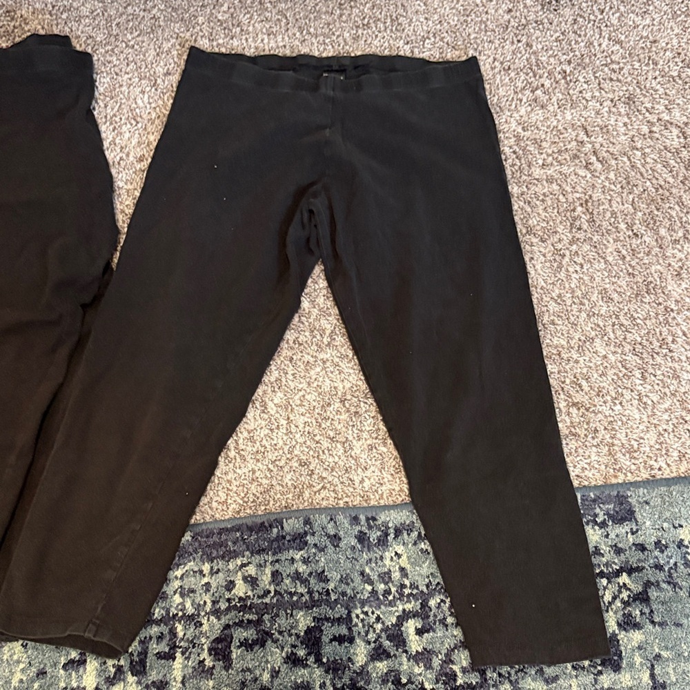 Black Stretch cropped leggings - Picture 2 of 4